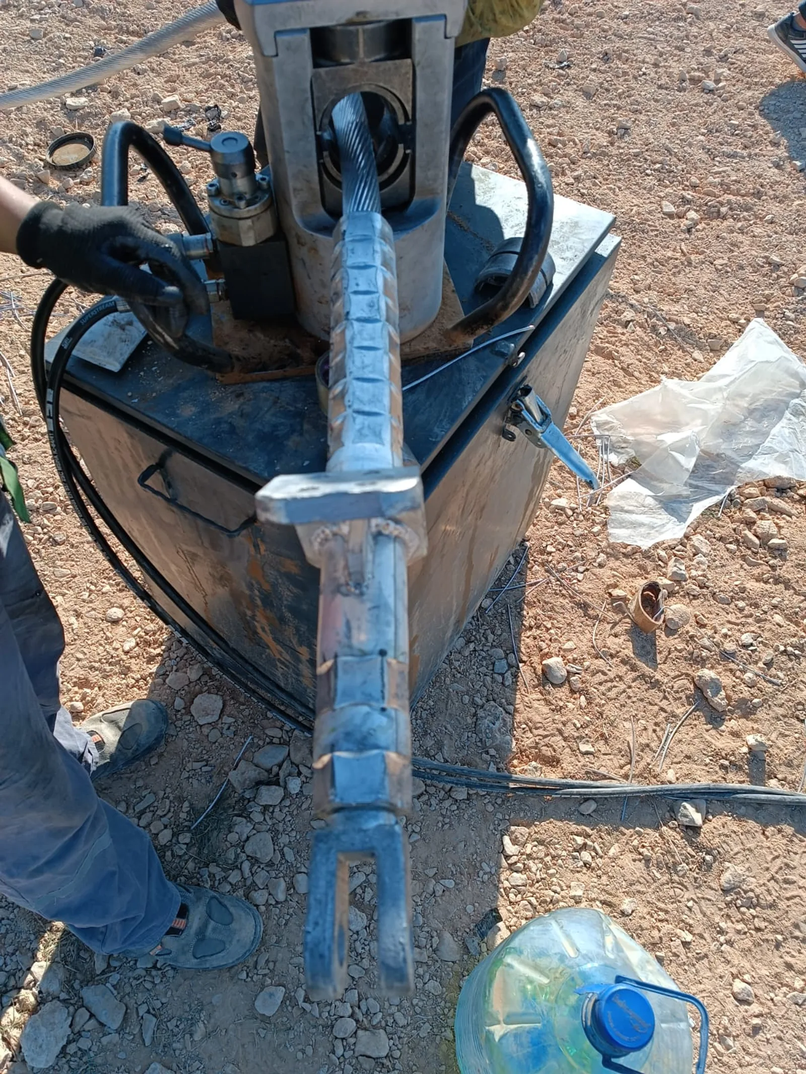 Ankraj ve montaj ekipmanı detayı