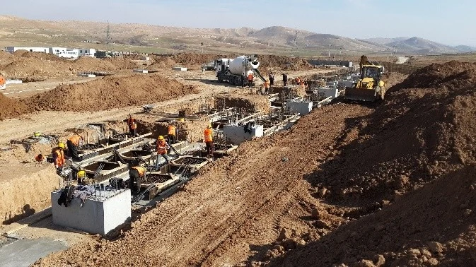 Şalt sahası temel imalatları — kazı, kalıp ve donatı çalışmaları